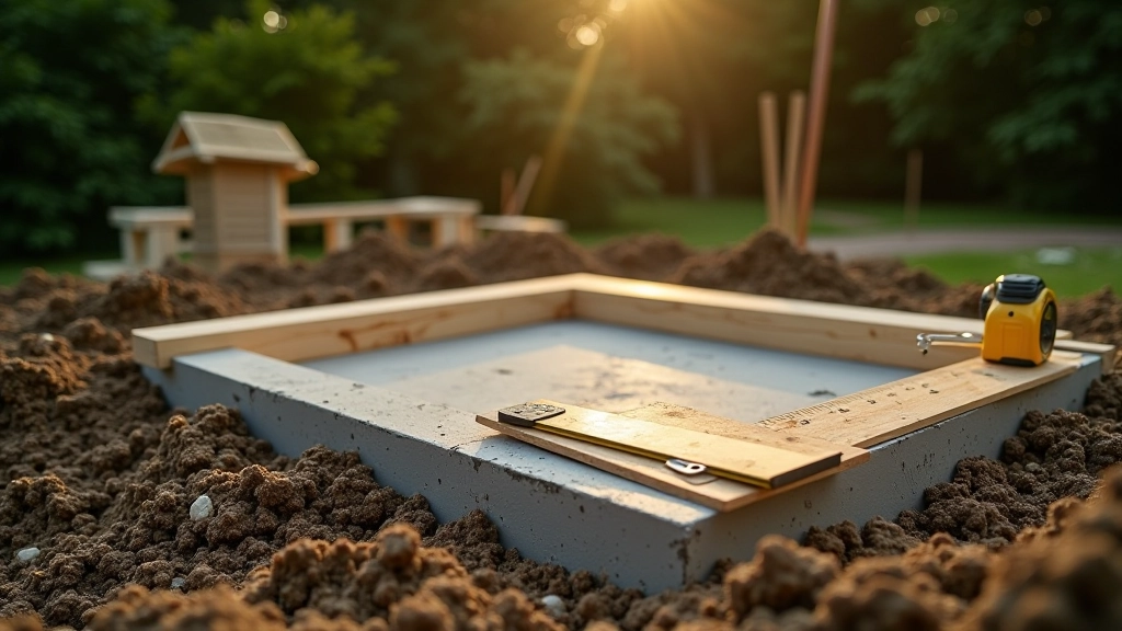 Foundation preparation for garden shed